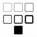 Rounded Square Outlines SVG, Different Thickness, Square Border SVG ...