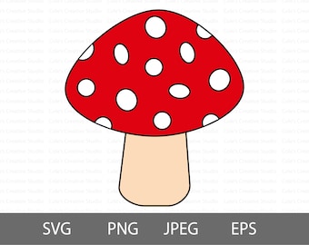 Röd svamp Svg, Svp Svg, Svp, Röd svamp, Svp Konst, Natur Svg, Växt Svg, Skogs Svg, Höst Svg Design, Söt svamp