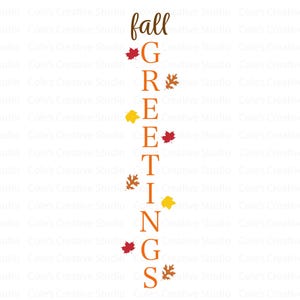 Saludos de otoño Signo de porche svg, Signo de porche de otoño svg, Signo de porche de bienvenida svg, Signo de caída svg, Signo de bienvenida de otoño svg, Signo vertical de otoño svg