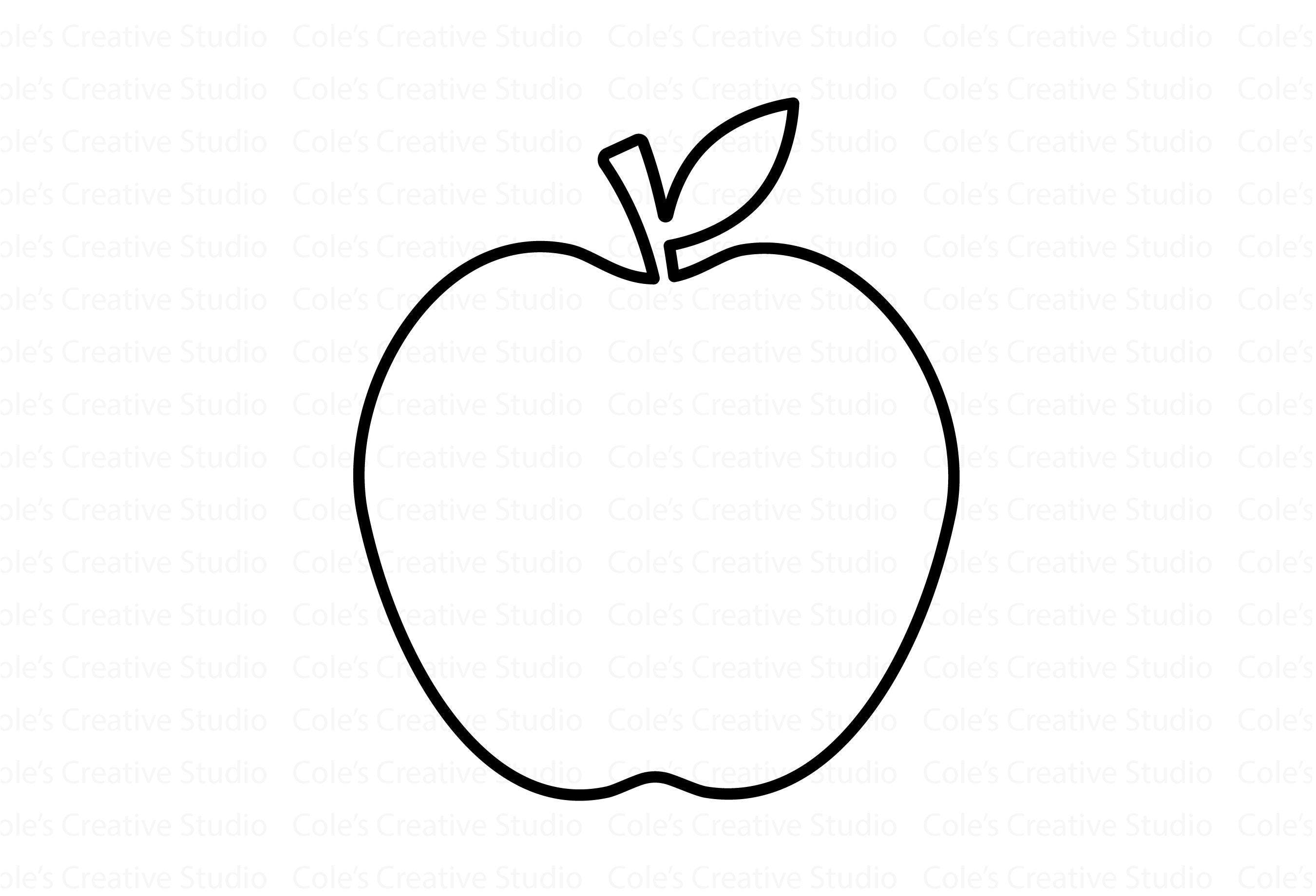 Apple Outline Svg, Apple Svg, Teacher Appreciation Svg, Apple Vector ...