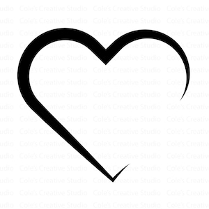 Open Heart Svg, Name Frame Heart, Monogram Heart, Simple heart Svg, Simple Open Heart, Simple Heart Name Frame, Simple Heart Clipart