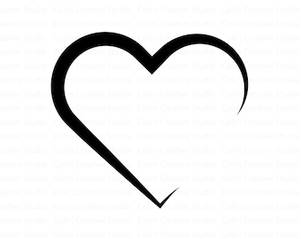 Open Heart Svg, Name Frame Heart, Monogram Heart, Simple heart Svg, Simple Open Heart, Simple Heart Name Frame, Simple Heart Clipart