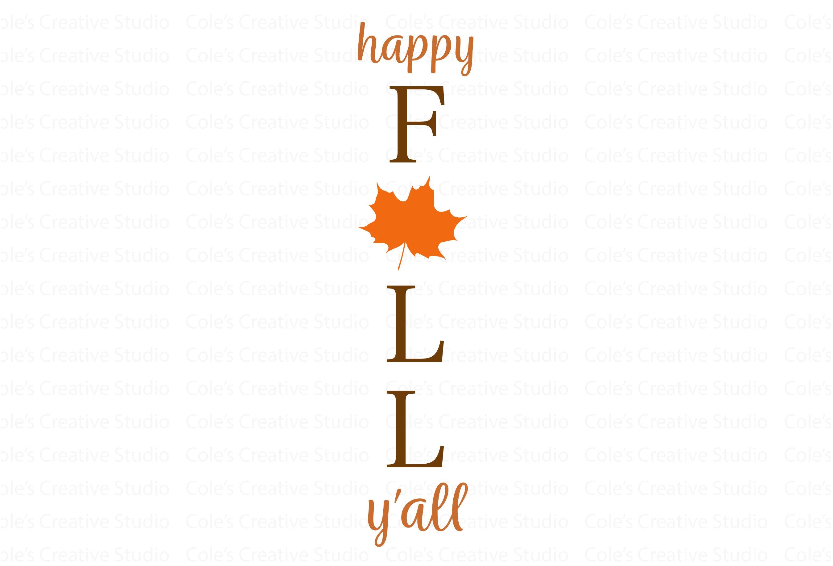 Happy Fall Y'all Porch Sign Svg, Fall Porch Sign Svg, Welcome Porch ...