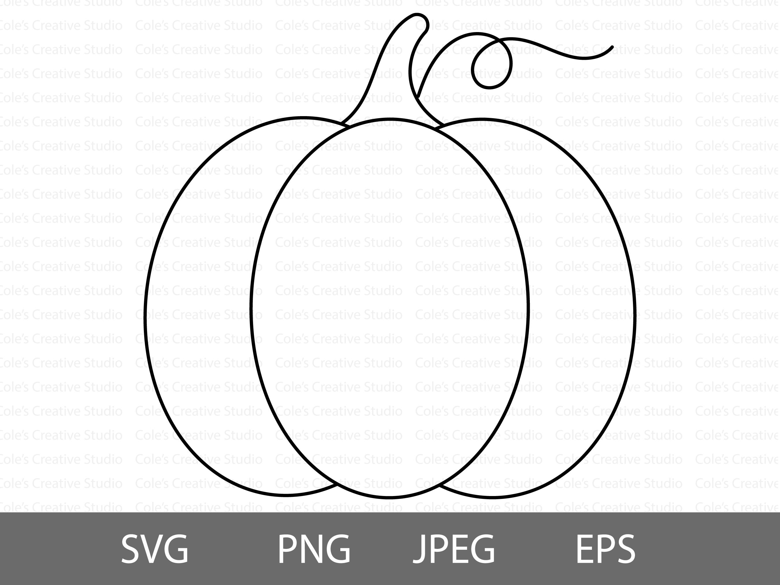 Pumpkin Outline Svg Pumpkin Svg Pumpkin Shape Svg Pumpkin Etsy