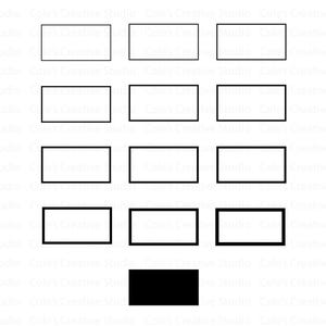 Rectangle Outlines SVG, Different Thickness, Rectangle Border SVG, Retangle Template, Rectangle Frame Svg, Rectangle Vector, Rectangle SVG