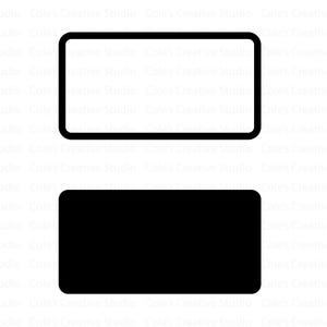 Filled Rounded Rectangle SVG, Rounded Rectangle Outline Svg, Filled Rectangle, Rectangle Template, Rectangle Vector, Rectangle SVG