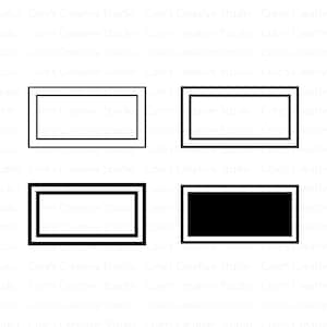 Simple Rectangle Frames SVG, Different Thickness, Rectangle Border SVG, Rectangle Frame Svg, Rectangle Svg,  Simple Frames Svg