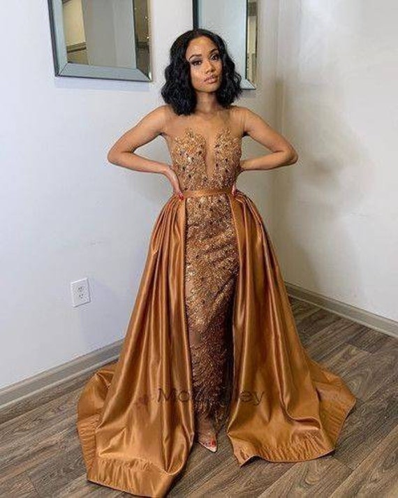 Sequin prom dress with detachable capeprom gownswedding Etsy