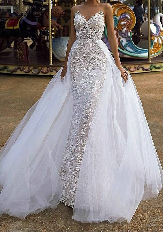 african white wedding dress