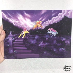 Entei Raikou Suicune Glas in Lood / Aangepaste Holografische 