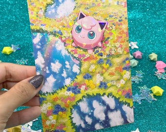 Jigglypuff | Holographic A6 Altered Card Print kanto