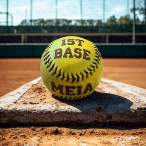 Custom Softball, Personalized Softball, Embroidered Softball, Senior Gift, Softball Player Gift Idea