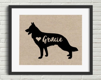 German Shepherd PERSONALISED DENIM PURSE GREAT LADIES KIDS NAMED GIFT PRESENT