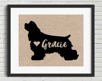 Dog mom Dog dad Dog pet memorial Cocker spaniel art Cockerspaniel English cocker Wall art Print Custom pet portrait Personalized gift