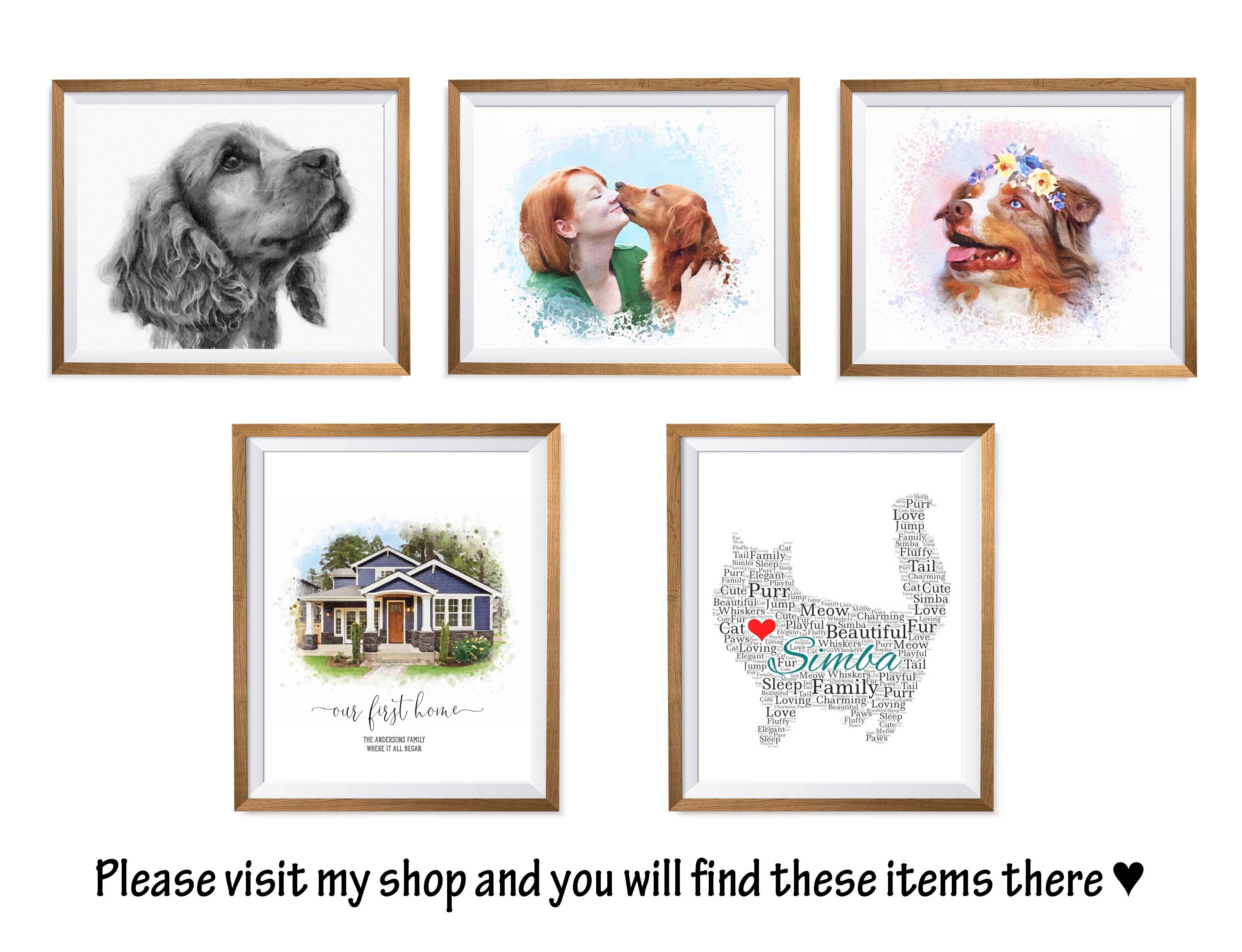 Australian shepherd gifts Australian shepherd art Dog memorial Etsy