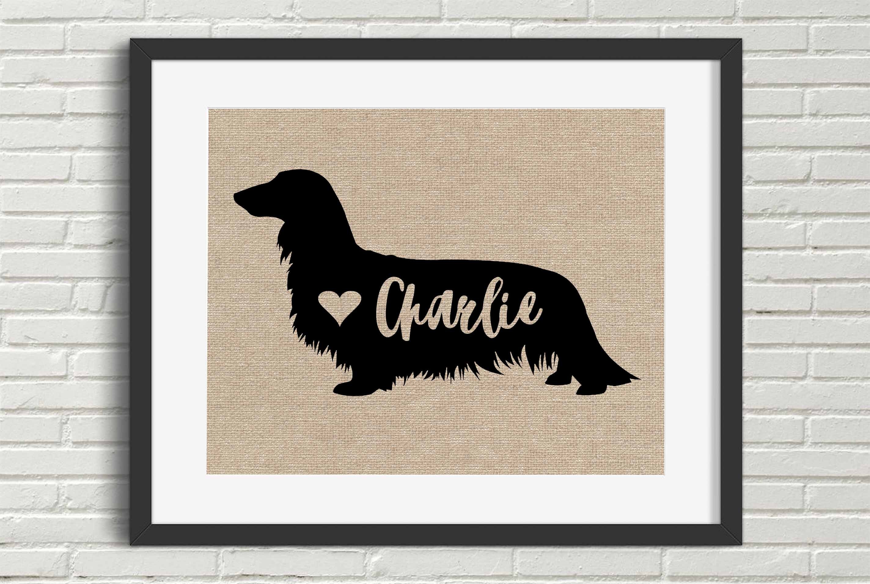 Long Haired Dachshund gifts Dachshund art Dachshund memorial Etsy
