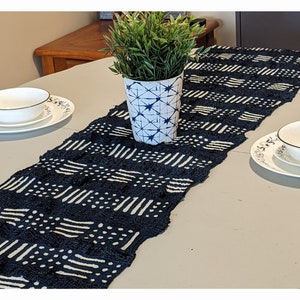 Indigo Table Runner, Various Designs Available, Gift idea, Table Runners, Natural Hand-dyed, Table Linens, Sustainable Decor, Indigo Fabric
