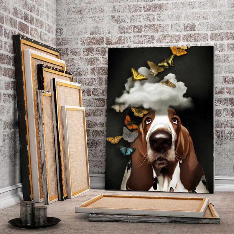 Funny Dog Print Funny Dog Art Eclectic Wall Art Surreal Art Etsy