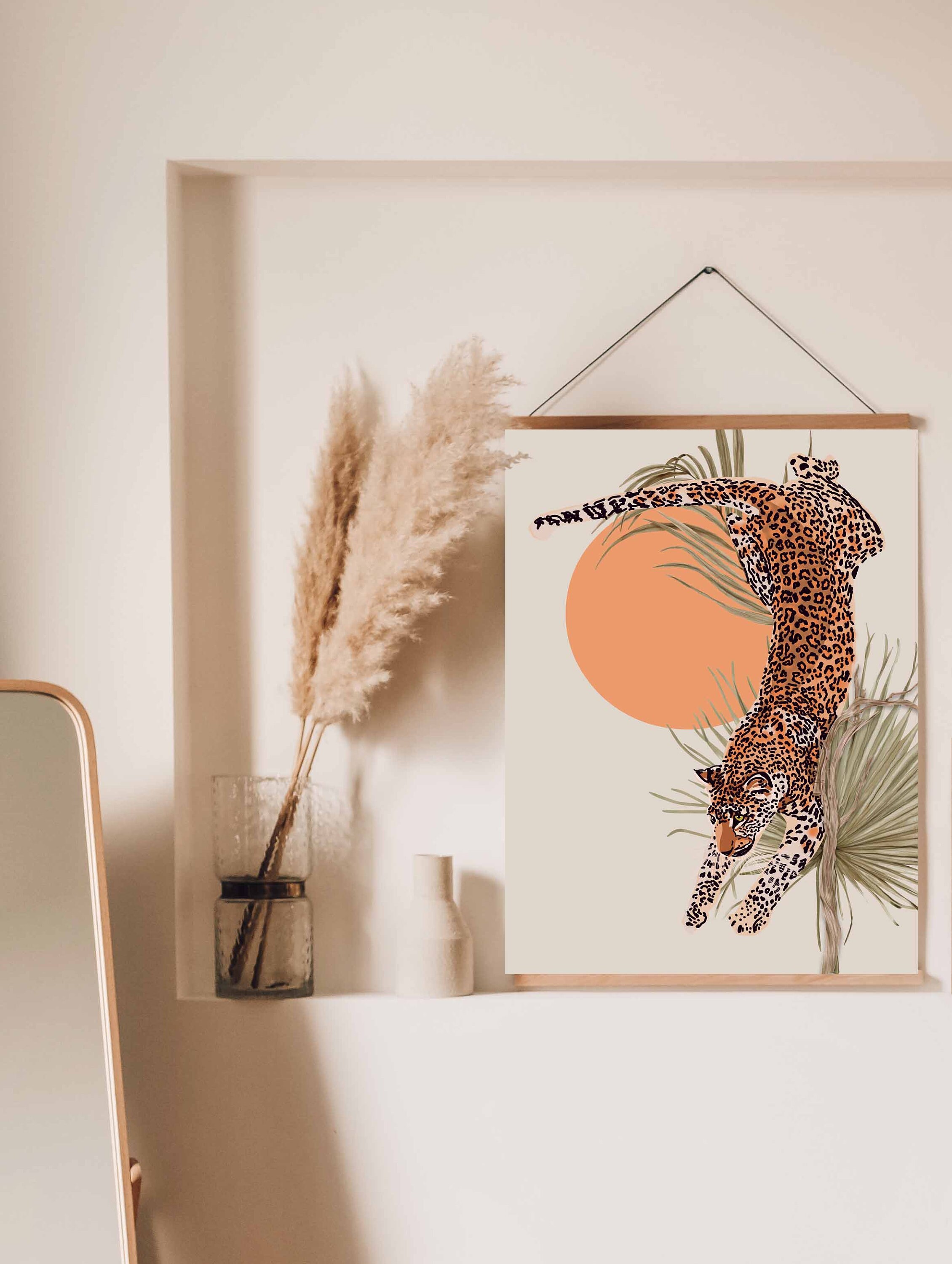 Cheetah Wall Art Cheetah art print Leopard Wall Art Boho Etsy