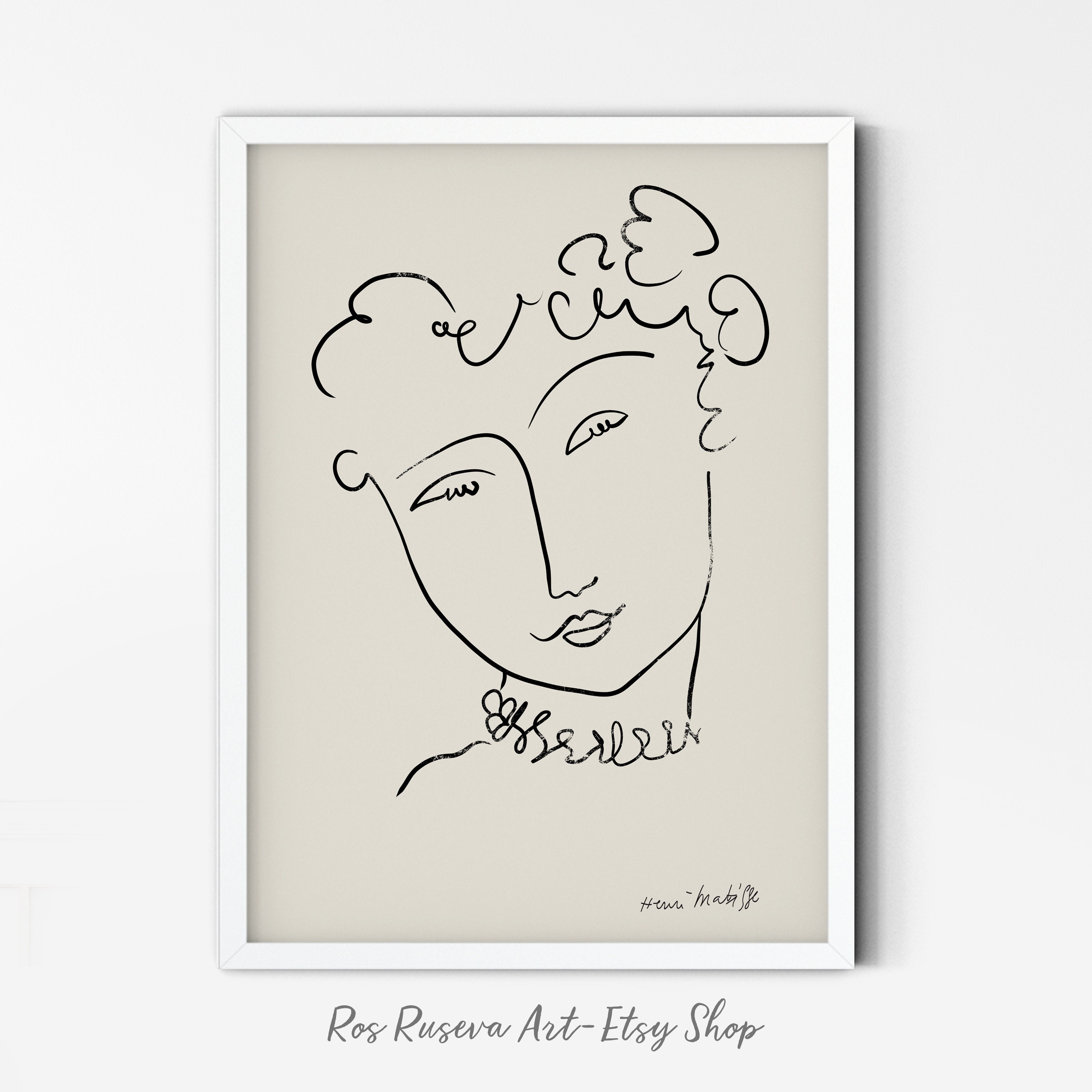 Henri Matisse Print One Line Drawing Matisse Art Print One Etsy