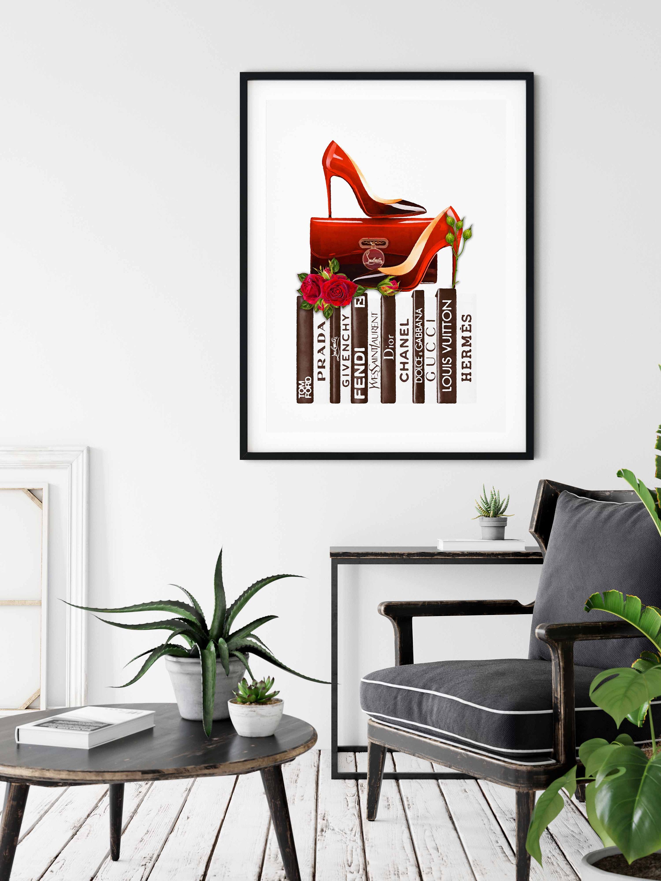 Designer Wall Art Luxury Wall Art Fashion Book Stack Coco Etsy