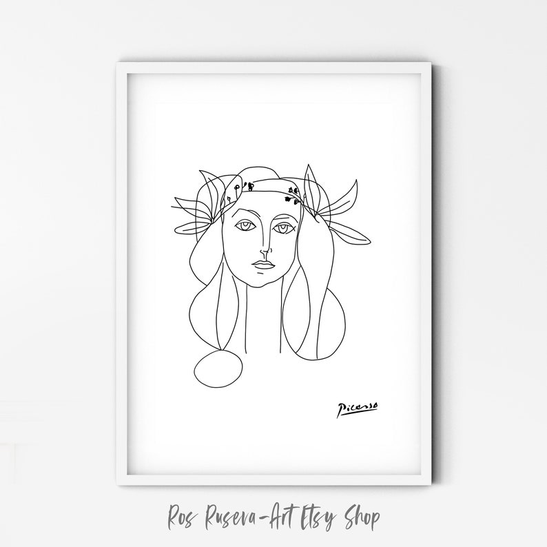 Picasso Print One Line Art Picasso Poster One Line Drawing | Etsy