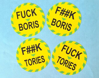 Fuck Boris / Tories | anti-Boris Johnson and anti-Tory stickers