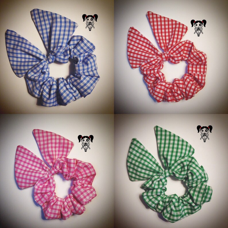 Summer school uniform hair accessories pretty bow scrunchie girly matching unique cute