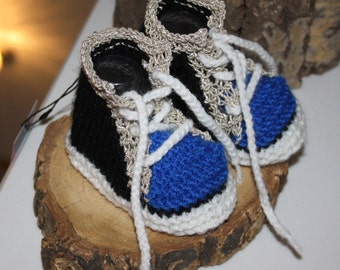 Babyschuhe Basketballschuhe Größe 16 Schuhe Boots Socken Baby Kind, blau silber