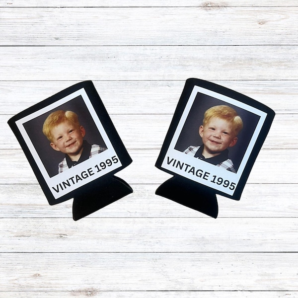 Personalized Photo Can Cooler: Custom Birthday Party Favor