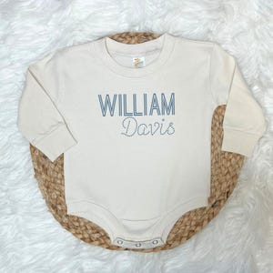 Personalized Baby Boy Bubble Romper: Cotton Take Home Outfit