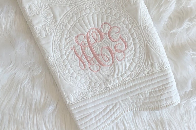 Monogrammed Baby Quilt Personalized Boy Baby Blanket Etsy