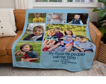 Blanket ~ Personalized Photo Blanket ~ Collage Picture Throw Blanket ~ Custom Photo Blanket Personalized  ~ Christmas Gift Idea for Adults