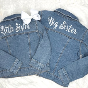 Personalized Toddler Denim Jacket, Personalized Baby Jean Jacket, Denim Jean Jacket baby kid, Embroidered Blue Jean Baby Jacket image 8