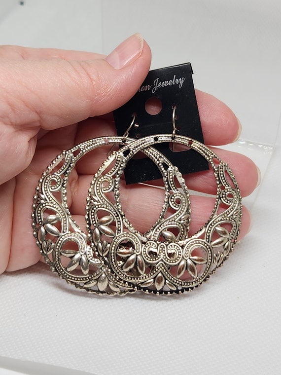 Fashion Flower Crystal Earrings Stud Women Drop D… - image 2