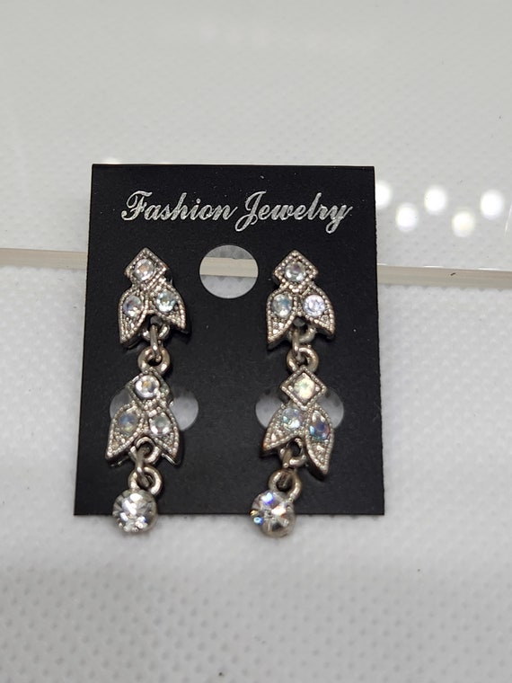 Fashion Flower Crystal Earrings Stud Women Drop D… - image 8