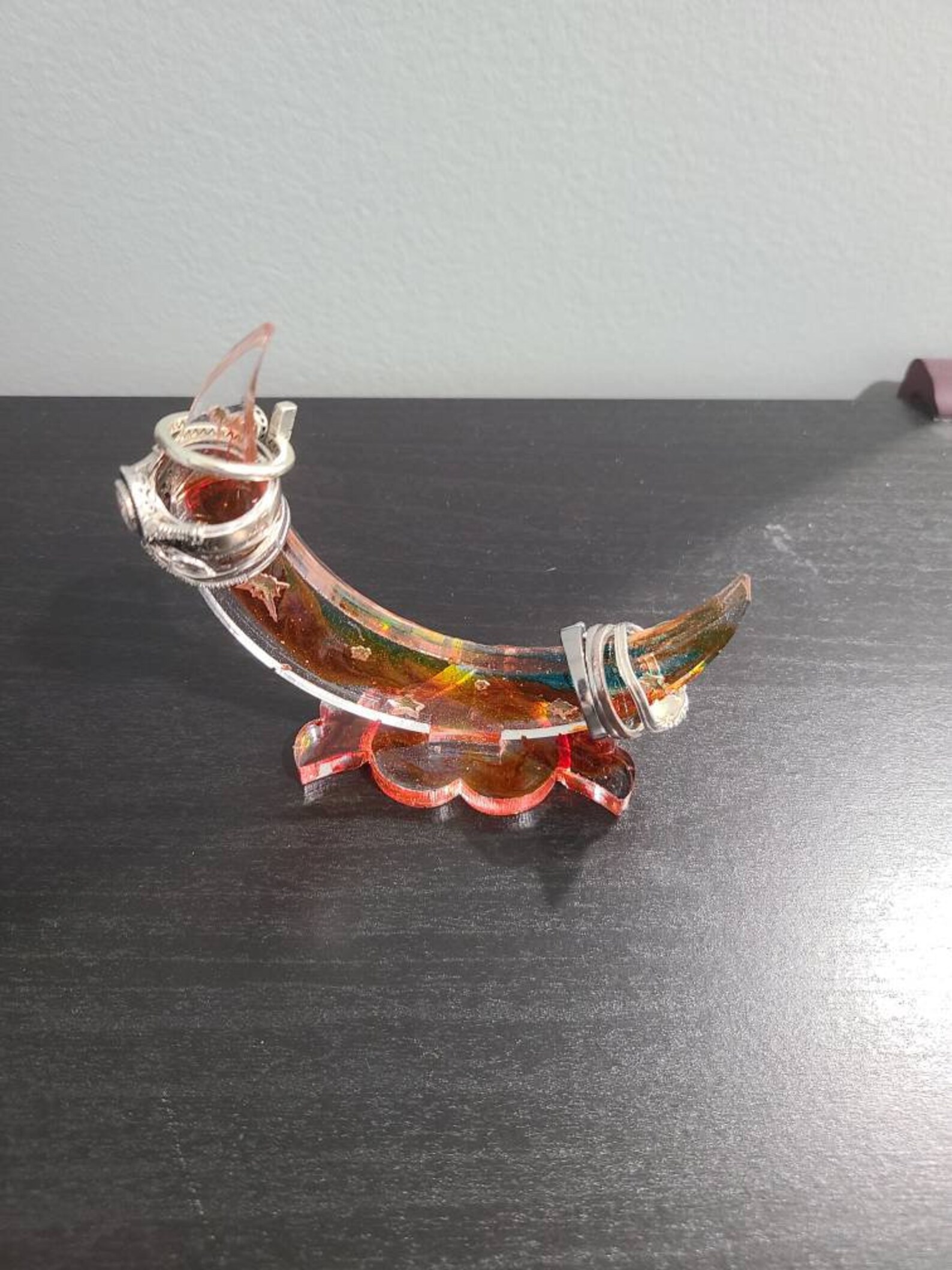 Crescent Moon Ring holder resin jewelry holder Etsy