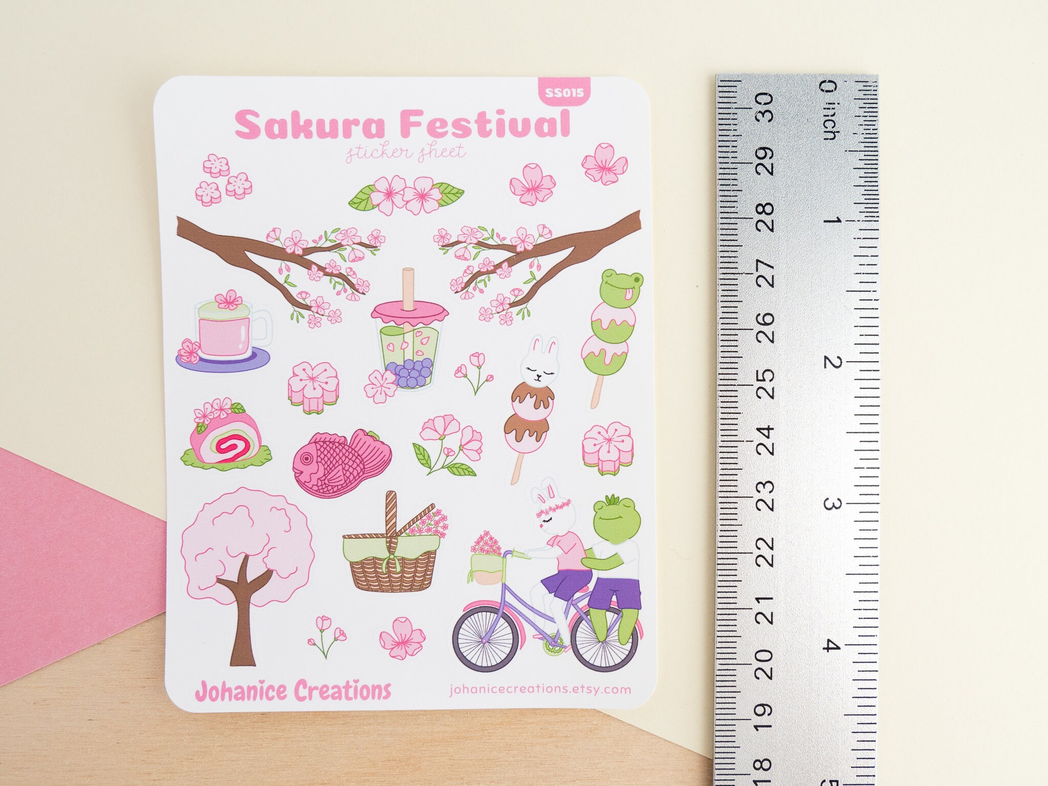 Cherry Blossom Sticker Sheets | Kawaii Sakura Festival Theme | Bullet ...