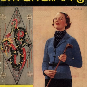 STITCHKRAFT: Gesamte Ausgabe vom September 1935. 36 Seiten Inhalt ua mit Stricken, Nähen und ein paar unbekannten Rezepten. PDF Download.