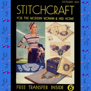 1932 Stitchcraft Magazine, Knitting, Crochet Patterns (PDF Download)