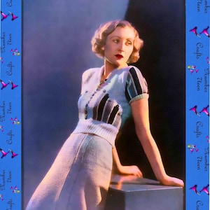 Vintage Knitting Pattern. A Spectacular 1933 knitted ladies top from the July issue of the Stitchcraft Magazine.