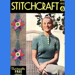 Vintage Stitchcraft Magazin Strickmuster: April 1937 (PDF Download)