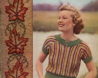 STITCHCRAFT: Entire Nov. 1936 Edition. 44 pages of content including knitting, sewing and some unfamiliar recipes. PDF Download only.