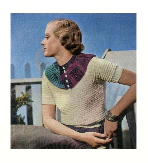 Vintage 1934 Knitted Top Pattern (PDF Download) - Etsy