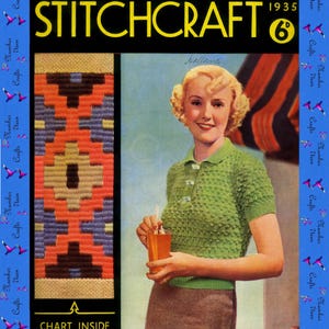 1935 Stitchcraft Magazin: Vintage Strick- & Schnittmuster (PDF Download)