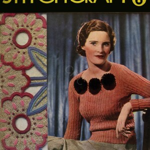 STITCHCRAFT: Całe wydanie z marca 1936 r. 44 strony treści, w tym robótki na drutach, szycie i kilka nieznanych przepisów. Tylko do pobrania w formacie PDF.