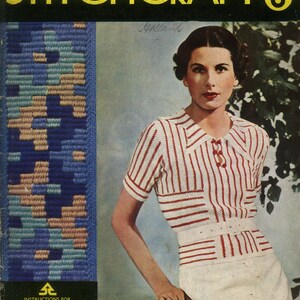 VINTAGE KNITTING & Crochet Patterns: Complete and restored August 1936 Edition of the Stitchcraft Magazine available as PDF download.
