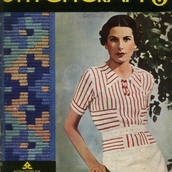 VINTAGE KNITTING & Crochet Patterns: Complete and restored August 1936 Edition of the Stitchcraft Magazine available as PDF download.