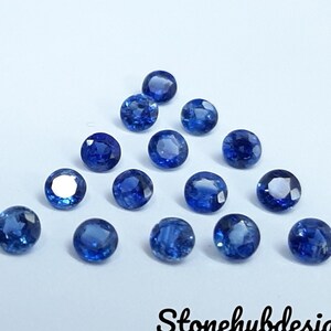Natural Kyanite Faceted Round Cut Gemstone,  AAA Blue Kyanite Faceted Round loose Calibrated Cut Gemstone For Jewelry