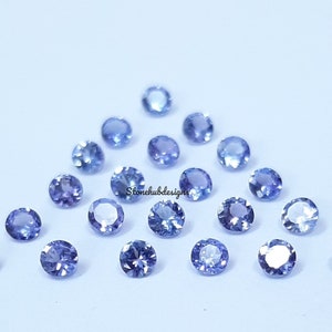 2.50MM, 3MM, 4MM Natural Tanzanite Faceted Round Cut Gemstone, AAA Tanzanite Gemstones, jewelry making tanzanite round cut, loose tanzanite
